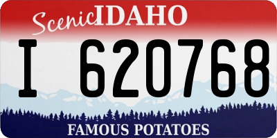 ID license plate I620768