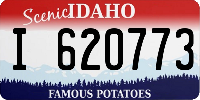 ID license plate I620773