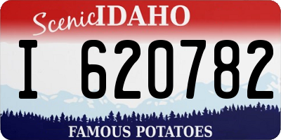 ID license plate I620782