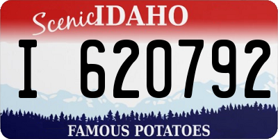 ID license plate I620792