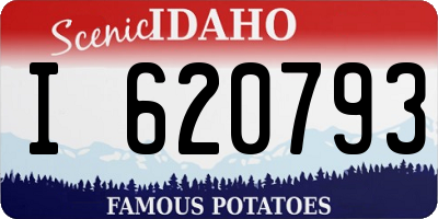 ID license plate I620793