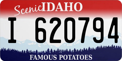 ID license plate I620794