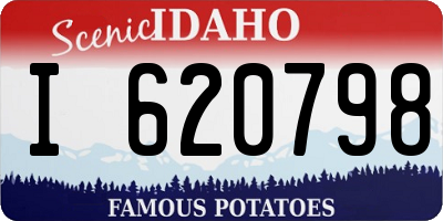 ID license plate I620798