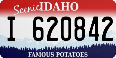 ID license plate I620842
