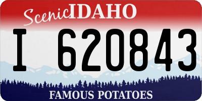 ID license plate I620843