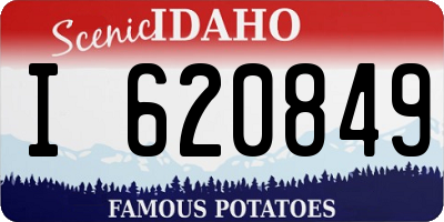 ID license plate I620849