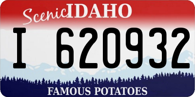 ID license plate I620932