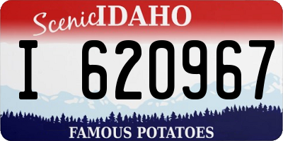 ID license plate I620967