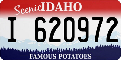 ID license plate I620972