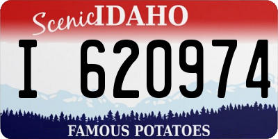 ID license plate I620974