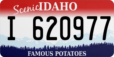 ID license plate I620977