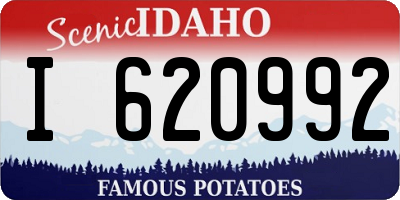 ID license plate I620992