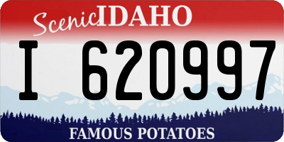 ID license plate I620997