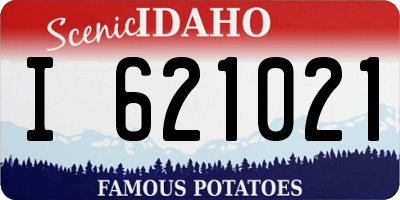 ID license plate I621021