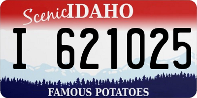 ID license plate I621025