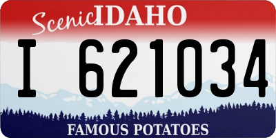 ID license plate I621034