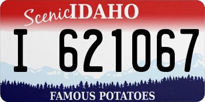 ID license plate I621067