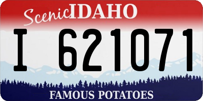ID license plate I621071