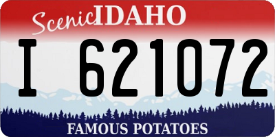 ID license plate I621072
