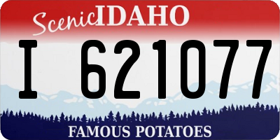 ID license plate I621077