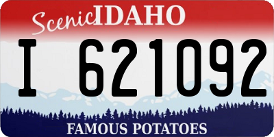 ID license plate I621092