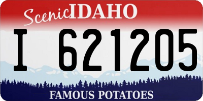 ID license plate I621205