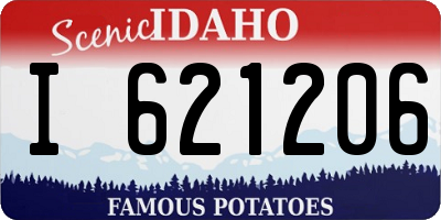ID license plate I621206