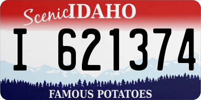 ID license plate I621374