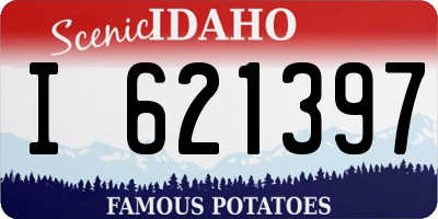 ID license plate I621397