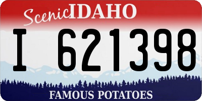 ID license plate I621398