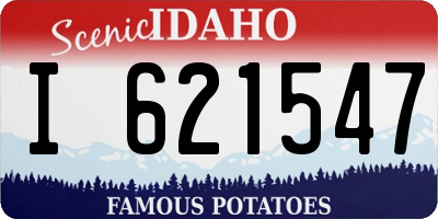 ID license plate I621547