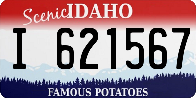 ID license plate I621567