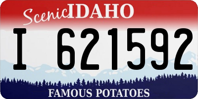 ID license plate I621592