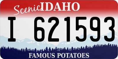 ID license plate I621593