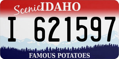 ID license plate I621597