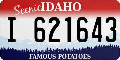 ID license plate I621643