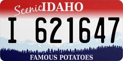 ID license plate I621647