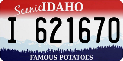 ID license plate I621670