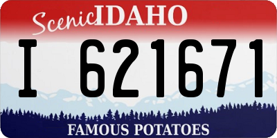 ID license plate I621671