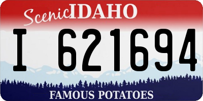 ID license plate I621694