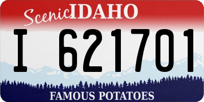 ID license plate I621701