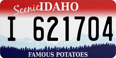 ID license plate I621704