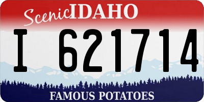 ID license plate I621714
