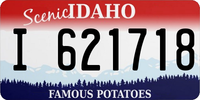 ID license plate I621718