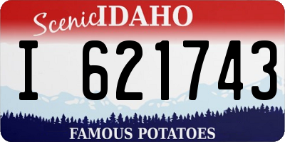 ID license plate I621743