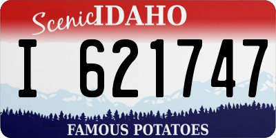 ID license plate I621747