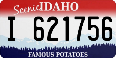 ID license plate I621756