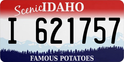 ID license plate I621757