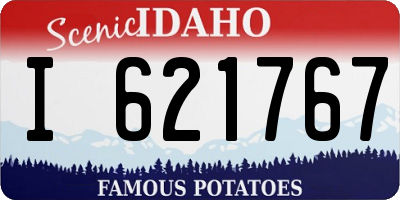 ID license plate I621767