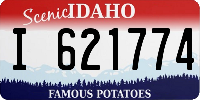 ID license plate I621774